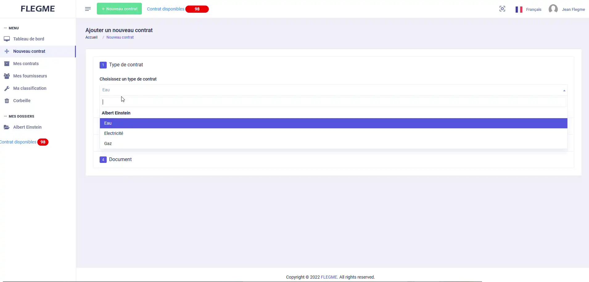 Divers types de contrats